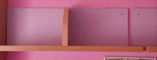 Estanterías madera y morado (4 uds)