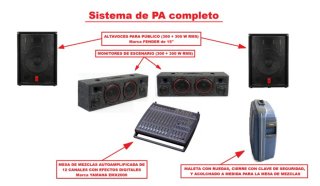 Equipo de Sonido Completo profesional DJ.