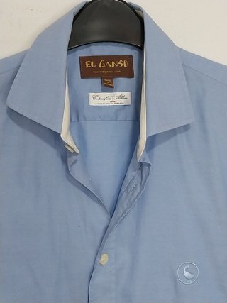 Camisa El Ganso azul celeste 100% algodón talla 38