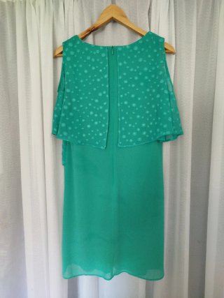 Vestido verde con lunares