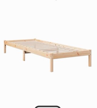 Cama individual de madera 90cm