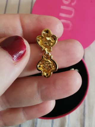Pendientes Vintage Rositas Perla y Circonitas