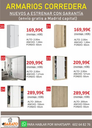 Armario blanco nuevo con envío gratis
