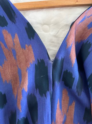 Kaftán Zara marron/azul