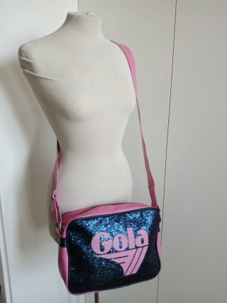 Borsa Gola fucsia glitter nero blu