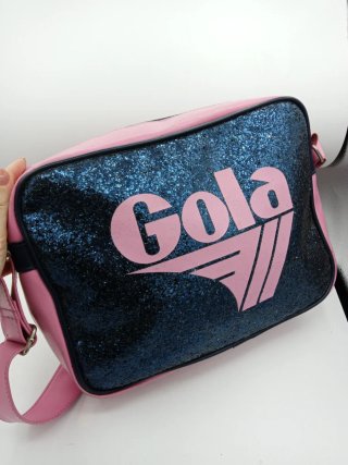 Borsa Gola fucsia glitter nero blu