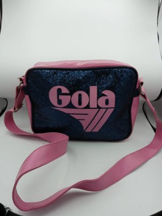 Borsa Gola fucsia glitter nero blu