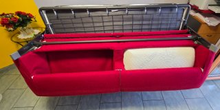 Divano letto 2 posti rosso Poltronesofà