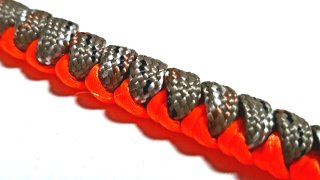 Pulsera Paracord Naranja y Gris