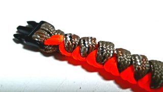 Pulsera Paracord Naranja y Gris