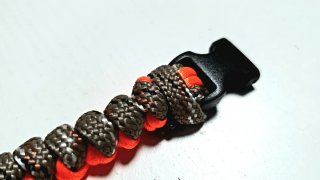 Pulsera Paracord Naranja y Gris