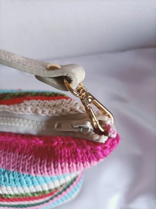 Borsa a mano in cotone fatta a mano