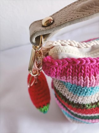 Borsa a mano in cotone fatta a mano