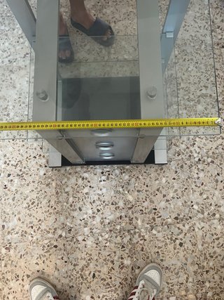 Mesa TV cristal y metal