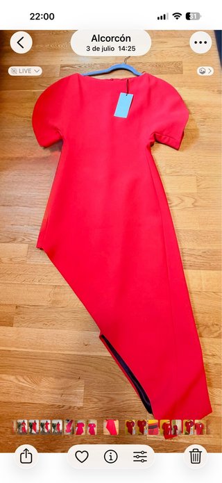 Vestido rojo asimétrico