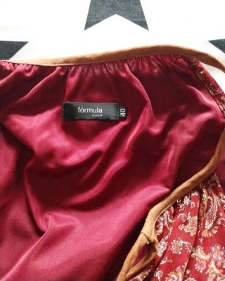 Vestido estampado rojo
