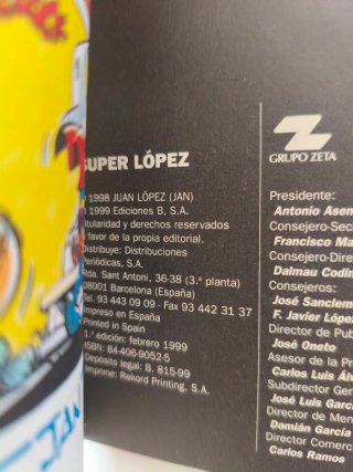 OLE 32 25 AÑOS DE SUPER LOPEZ SUPERLOPEZ 1999
