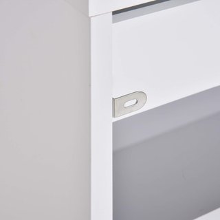Mueble Bajo Lavabo y Cubierta de Columna para el Baño, en Madera Blanca con 2 Cajones y Corte en U, 67 x 36 x 52Cm