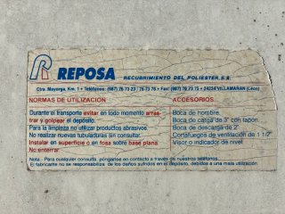 DEPOSITO GASOLEO 3500 LTRS FIBRA DE VIDRIO