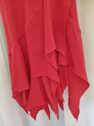 Vestido rojo con volantes