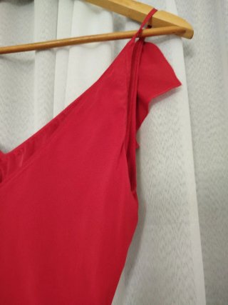 Vestido rojo con volantes