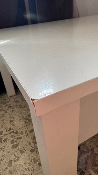 Mesa centro elevable blanca