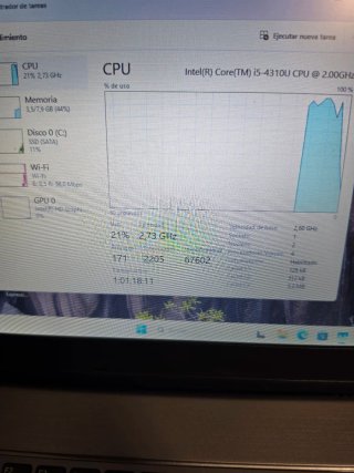 Ordenador portátilTOSHIBA INTEL ICORE 5, 8RAM