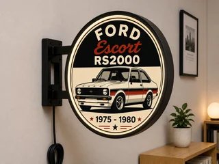 Cartel Luminoso Ford Escort RS2000