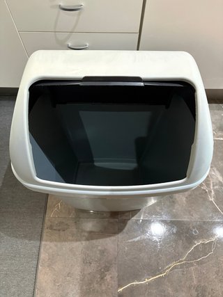 Papelera Cocina Gris Tapa Basculante