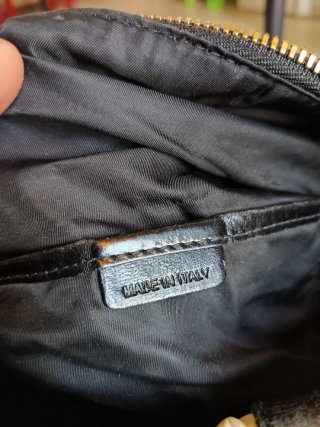 Borsa Burberry in pelle e tessuto