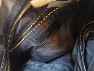 Borsa Burberry in pelle e tessuto