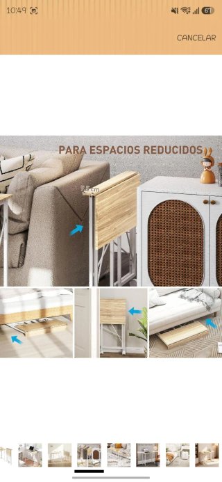 Escritorio HOMCOM Plegable con Ruedas