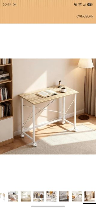 Escritorio HOMCOM Plegable con Ruedas