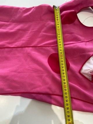 241 Traje de flamenca rosa lunares rojos