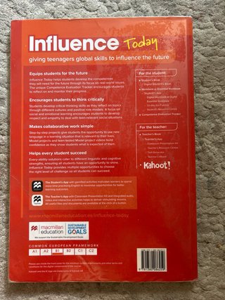 INFLUENCE TODAY 3 Student's book: libro de text...