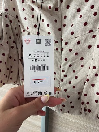 Top Zara Lino Lunares Halter