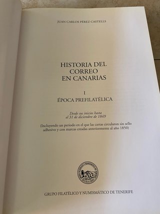 Libro Historia del Correo en Canarias Tomo I
