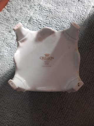 Cenicero y tapa porcelana azul y blanco