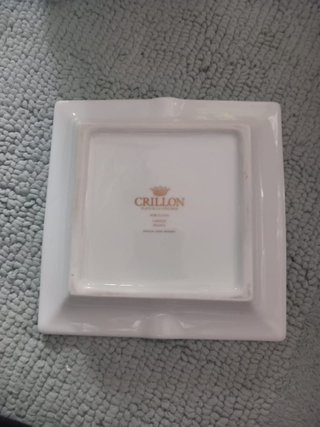 Cenicero y tapa porcelana azul y blanco