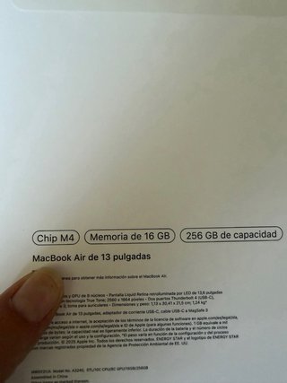 MacBook Air 13 M4 256GB Plata