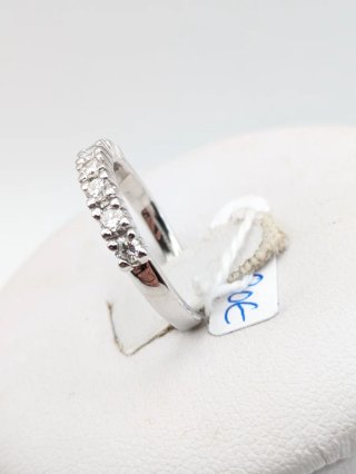 Anillo Oro 18k Blanco Diamantes