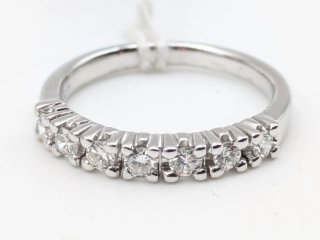 Anillo Oro 18k Blanco Diamantes