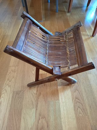 Silla Rústica Bambú/Madera Colonial