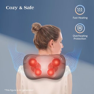 Cojín Masaje Shiatsu Calefactor multifuncional.