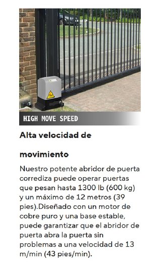 MOTOR PUERTA CORREDERA GARAGE