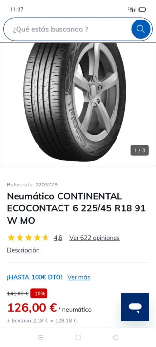 Neumáticos Continental 225/45 R18 91W