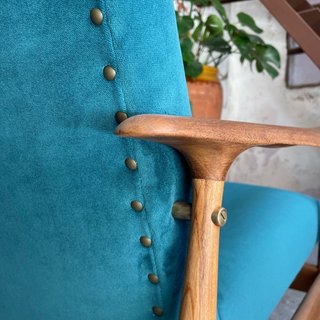 Conjunto de sillones y mesa vintage Mid Century
