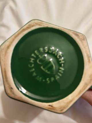 Jarrón Vintage Verde Cerámica
