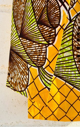 Camisa Wax Africana con Cinturón