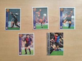Pack de 5 fichas vintage del Fútbol Club Barcelona